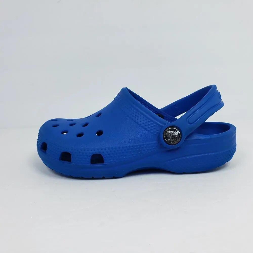Crocs Classic Toddler Boys Size 12 Blue Slip On Casual Clog Sandal Shoes